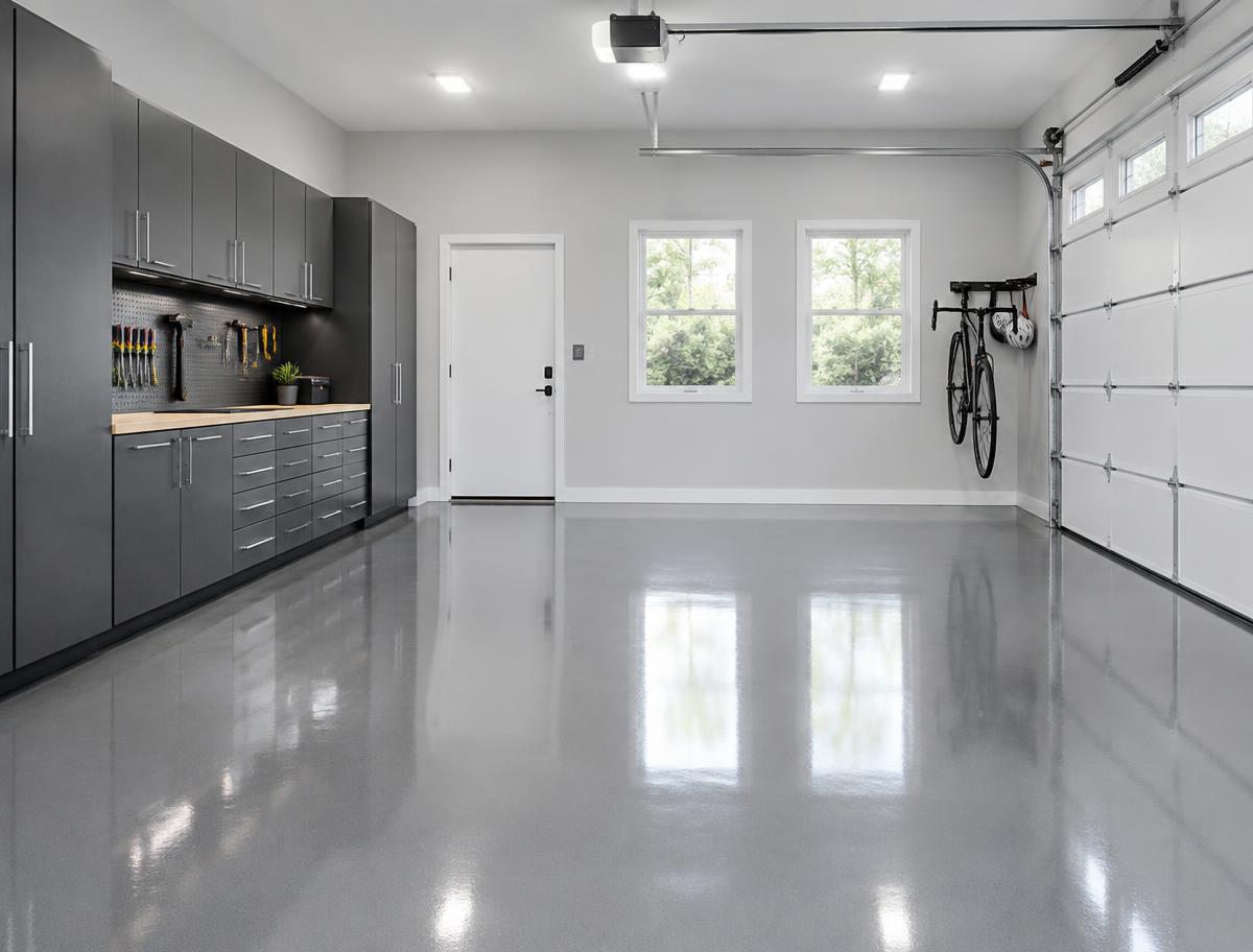 Garage epoxy floor (representative image)