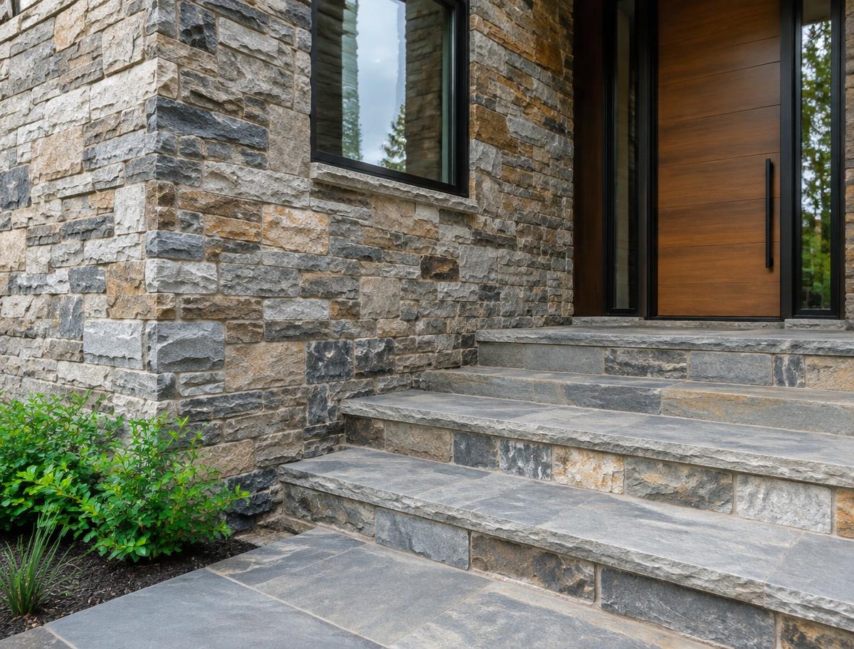 Stone entry & steps (representative image)